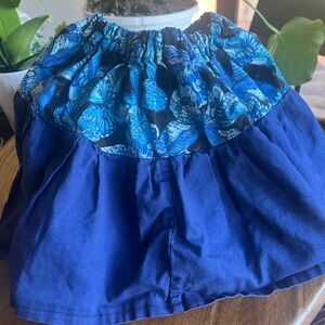 2 items - Little girls hand made jumpsuit.Kasey Blue size 2/3.  & handmade skirt